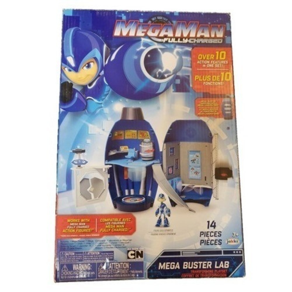 MegaMan Fully Charged Mega Buster Lab Transforming Playset